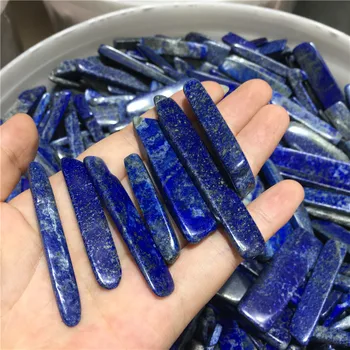 7pcs Prírodné kremeň Lapis lazuli Dlhé pásy liečivé kamene pre speciment