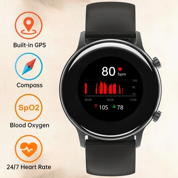 UMIDIGI Urun Vstavaný GPS Činnosť/Fitness Tracker Spánku Monitorovanie 5ATM Srdcovej frekvencie Smartwatch pre Mužov, Ženy Android IOS