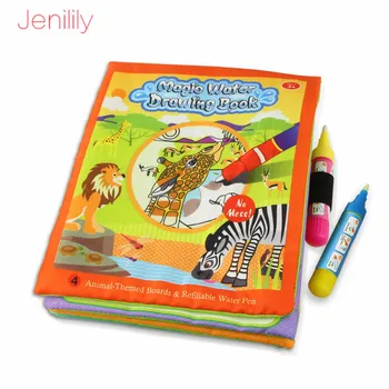 4 Štýly Deti Magické Vody Kreslenie Kniha Sfarbenie Knihy Doodle S Magic Pen Maľovanie na rysovaciu Dosku Vzdelávacie Hračky pre Deti,