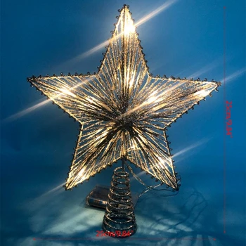 Vianočný Stromček LED Hviezda Strom Vňaťou Batérie Prevádzkované Treetop Závesné Dekorácie Vianočné Dekorácie, Ozdoby Vňaťou
