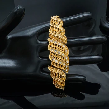 Africké Šperky Sady 24k gold pre ženy Dubaj Svadobné party svadobný Náhrdelník Darčeky Kolo Náhrdelník Náramok, Náušnice, Prsteň