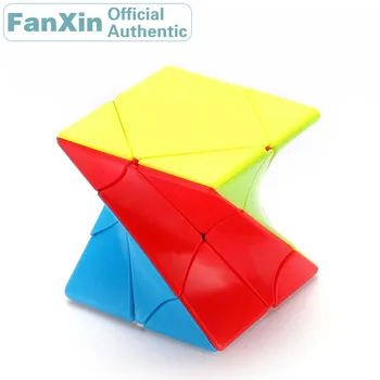 FanXin Twisted Nakrivo, Magic Cube Skewbcube Krute Profesionálne Rýchlosť Puzzle Kľukatých Mozgu Teaser Relaxačná Vzdelávacie Hračky