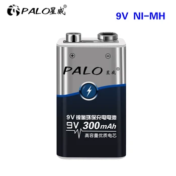 PALO 4pcs batériu stick 9V batérie 6F22 suché sex 9V ni-mh 300 mAh 9V Batériou pre hračky, Fotoaparát, Rádio, atď