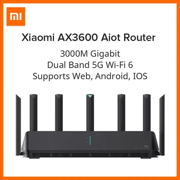 Xiao Mi AIoT Router AX3600 Globálna Verzia Six-Core Čip, Dual-Frekvencia WiFi 3-Gigabit Wireless Hodnotiť WPA3 Sieť, Šifrovanie