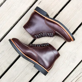 Nové ručne vyrábané topánky pánske kožené Derby topánky pánske šaty, topánky Oxford Goodyear-Falcované Vintage