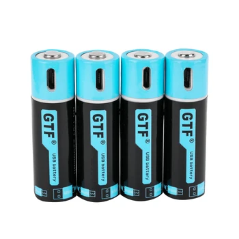 GTF 1,5 V reálnom 1500mAh AA li-ion Batéria 2250mwh li-polymér s USB nabíjateľné lítium-iónové batérie pre hračky, diaľkové ovládače