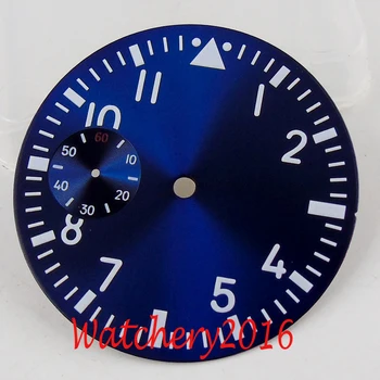 Súčasti hodiniek watch dial 38.9 mm Modrá sterilné dial fit Unitas, ETA 6497 ST 36 pohyb