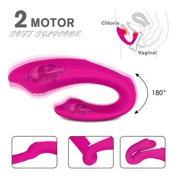 Dvojité Motory Bezdrôtový Vibrátor pre Ženy G-spot Dospelých, Sexuálne Hračky, Masáž Vaginálne s 9 Rýchlosť Vibrácií a Nepremokavé Poplatok