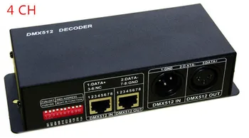Najlepšia cena 1 ks DC12V-24V DMX-NET-K-4CH 4x4A DMX Decoder led Controller