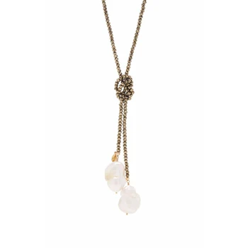 Boho Barokový Prírodné Sladkovodné Perlový Náhrdelník 3 mm Crystal Korálkové Ženy Náhrdelník 2020 Nové Módne Šperky Výrobcu Veľkoobchod