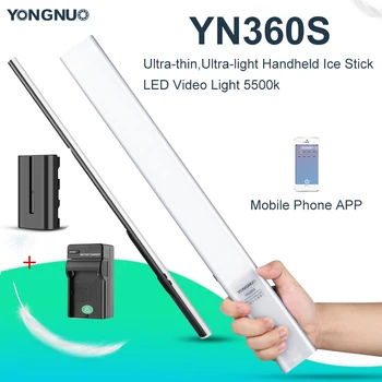 Yongnuo YN360S Ultra-tenký,Ultra-ľahké Prenosné Ice Stick LED Video Svetlo 5500k Riadený Phone Fotoaparátu Fill Light Stick