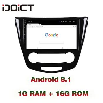 IDOICT Android 8.1 Auto DVD Prehrávač, GPS Navigácie, Multimédiá Pre Nissan Qashqa Rogue Rádio 2016 auto stereo