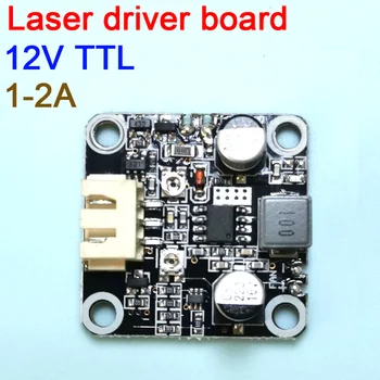 Laserová Dióda LD vodič doska s TTL modulácia prúd 1A - 2A 12V napätie prúd nastaviteľný 405nm 445nm mala načítavať pri 450 nm newaa