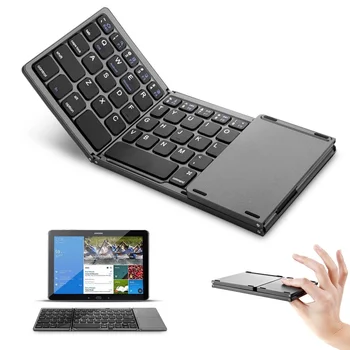Mini Prenosné Skladacie Bluetooth Klávesnica Bezdrôtová Skladacie Touchpad Klávesnica pre IOS Android Samsung Windows Tablet Ipad Notebook