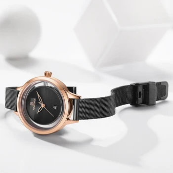 NAVIFORCE Ženy Sledovať Top Značky Luxusné Jednoduché Klasické Dámske náramkové hodinky z Nerezovej Ocele Oka Náramok Dátum Žena Hodiny 2020