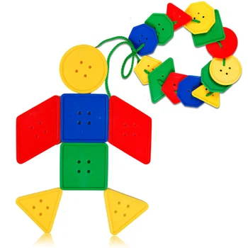 1 Nastavte Deti Skladačky Tangram logická Hra Montessori Hračky pre Deti Threading Tlačidlá Vzdelávacie IQ Hry Ruka-oko Školenia Darček
