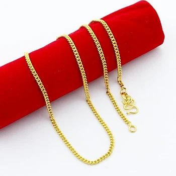 Vysoká Kvalita 24K Gold Vyplnené Pevné Náhrdelník Reťaze Odkaz Náhrdelníky Ženské Doplnky, Módne Šperky 2019