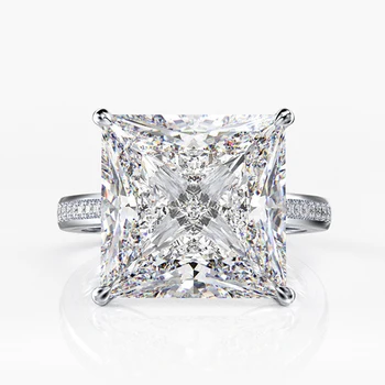 Jewepisode Masívneho Striebra 925 Šperky Simulované Moissanite Diamond Svadobné Zásnubné Prstene pre Ženy Strany Valentines Krúžok Darček