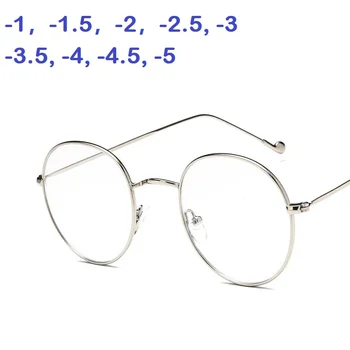 -1 -1.5 -2 -2.5 -3 -3.5 -4 -4.5 -5.0 -5.5 -6.0 Klasické Krátkozrakosť Okuliare Ženy Muži Optické Sklá kovový Rám Okuliarov