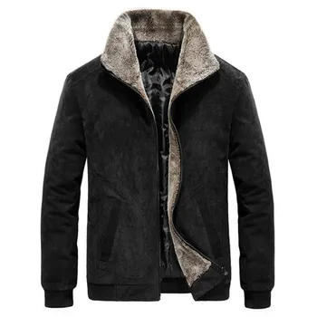 Zimné pánske teplé farbou bavlnená bunda veľkosť pánske sako zahustiť kabát menčester teplé bežné bunda