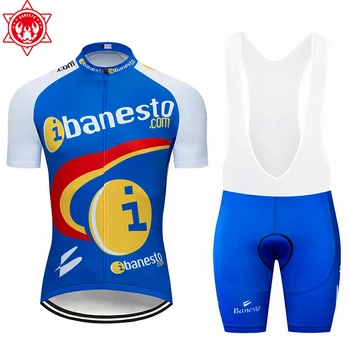 Banesto 2020 Mužov Cyklistika Dres Lete Krátky Rukáv Nastaviť Maillot náprsníkové nohavice Cyklistické Oblečenie Športové Tričko Oblečenie Oblek