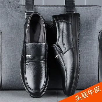 Black formálne obuv muži Šaty Topánky Originálne Kožené topánky muži Móda Business Oxford Obuv pre Mužov, kožené topánky ui9