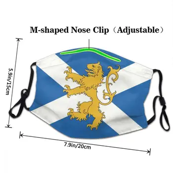 Škótsko, Škótsky Vlajka S Lion Maska Anti Haze Prachotesný Nastaviteľné Tváre, Maska, Ochranný Kryt Unisex Respirátor Úst-Utlmiť