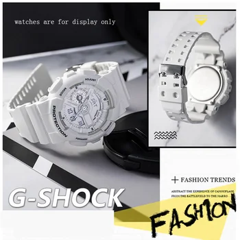 Príslušenstvo hodinky Silikónové popruh 16 mm matný a lesklý watchband mužov náramok pre G-SHOCK GA GD 100 110 120 živice popruh prípade