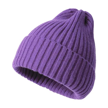 Najznámejšie značky pure color vlnená čiapka, dámske zimné teplé pletené vlnené klobúk, módne mužov a žien vonkajšie teplé vlnené klobúk