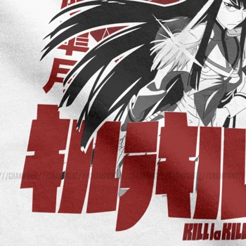 Muži Satsuki Kiryuin KLK T Shirt Zabiť La Zabiť Japonské Anime Čistej Bavlny Oblečenie pre Voľný čas Krátky Rukáv Tees Letné T-Shirts