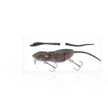 Simulácia myši Láka animácie lákať 2 oddiel rybárske lure 3D realistické umelá návnada plávajúceho morského rybolovu wobbler10.5g6.3 cm