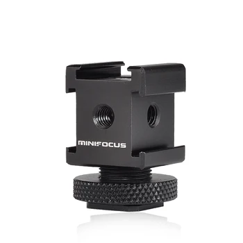 Hliník 3 Cold Shoe Mount Kamery Adaptér Video Príslušenstva, Trojitý Hot Shoe Držiak pre Svetlá, LED Monitory, Mikrofóny