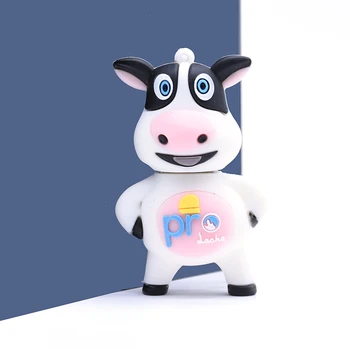 Krava usb flash disk 4 GB 8 GB 16 GB 32 GB, 64 G mlieka kravy cartoon pen drive green U Diskov zvierat memory stick stroj kl ' úč