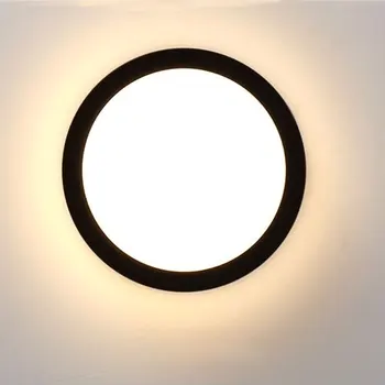 LED stropné svietidlo akryl lampa čierna biela mini chodby vstup na výzdobu kolo povrchovú montáž osvetlenia zariadenie