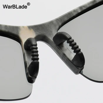 WarBLade Nové Photochromic slnečné Okuliare Mužov HD Polarizované Chameleon Zafarbenie Slnečné okuliare UV400 bez obrúčok Anti-glare Slnečné Okuliare