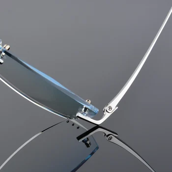 Muži Fashion Okuliare Titán bez obrúčok Okuliare Rám Diamond Dekorácie Optické Rám s Predpis Sklo NOVÉ oculos 6625