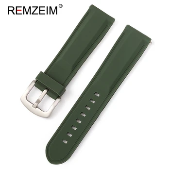 Silikónové Watchband 18 mm 20 mm 22 mm 24 mm Zelená Modrá Šport Popruh Rýchle Uvoľnenie Gumy Nahradenie Muži Ženy Inteligentné Hodinky, Náramok