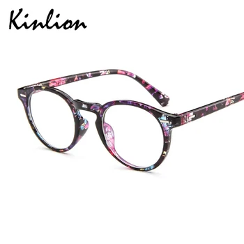 Kinlion Retro Klasické Malé Okuliare, Rám Ženy Optické Okrúhle Okuliare Rám Mužov Predpis Jasný Objektív Okuliare Na Čítanie Rám