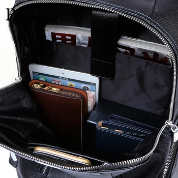 Padieoe mužov batoh bookbag pánska taška pravej kože luxusné college späť pack módne nepremokavé cestovné batožiny taška na notebook