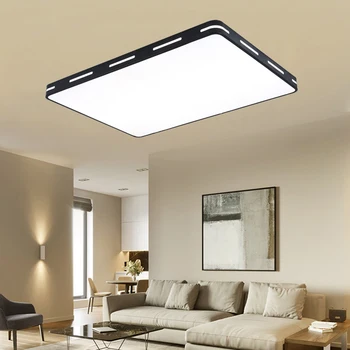Ultra-tenká 5 cm Štvorcových LED Stropné Svietidlo Moderného Čierna Biela Železa Stropné svietidlo Povrchová Montáž Uličkou Svetlo Hotel Domova Lampa
