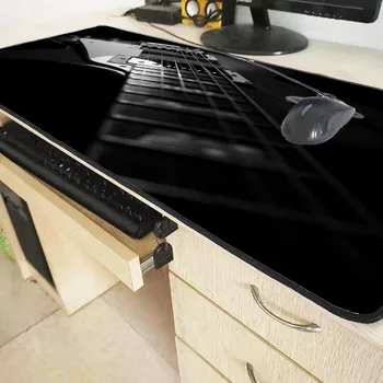 XGZ Pohode Čierna Gitara Zamykanie Okraji Veľké Gumené Gaming Keyboard Mouse Pad Nepremokavé Hra Stôl Mousepad Podložka pre CSGO Dota LOL XL