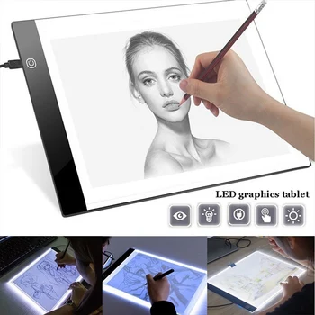 Ultra Tenký USB Powered A4 A5 LED Light Pad Umelec Svetlo Tabuľka Sledovanie rysovaciu Dosku Pad Diamond Maľovanie Výšivky Nástroje