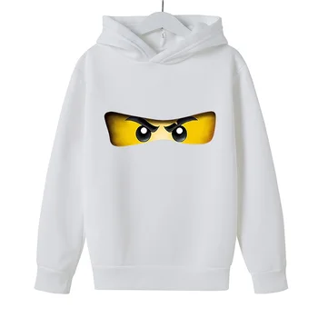 Karikatúra komiks Pulóver dieťa top Jeseň zimné Oblečenie Ninjago hoodie Chlapec bavlna, Dlhý rukáv Bežné Mikina Legoe Hračka tlač