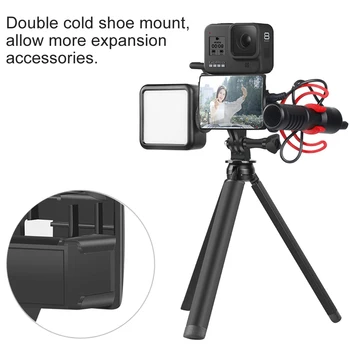 Selfie Vlog Zrkadlo pre GoPro Hero 8 Vlogging Flip Obrazovke Cold Shoe Mount pre Go Pro 7 6 5 Yi Mijia SJCAM Príslušenstvo