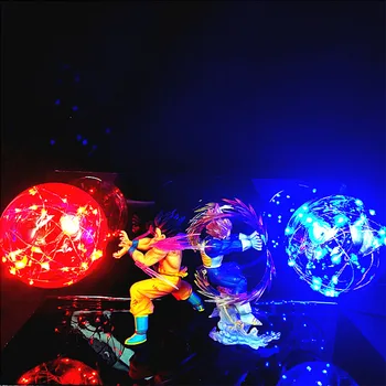 ASCELINA DBZ Lampa Goku Silu Bomby Luminaria stolná Lampa DBZ Dekoratívne Osvetlenie, Deti, Baby, Deti, LED Nočné Svetlo pre Spálne