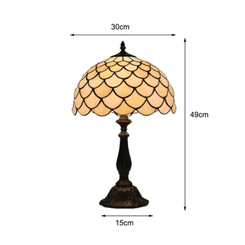 WOERFU 30 CM Tiffany stolná Lampa, Spálne, Nočná Lampa Tvorivé Módne Retro Stolové Lampy