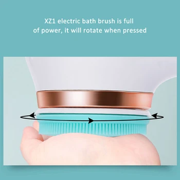 Automatické Sprcha Kefa 4 In 1 Multifunkčné Elektrické Vaňa Čistenie, Masáž Kefou Kúpeľňa Vodotesný, Anti-slip Sprcha Spa Nástroj
