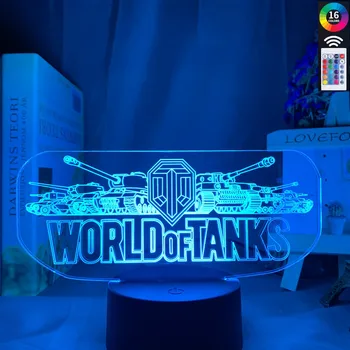 Farba Led Zmena Dotykový Snímač Nočné Svetlo Pre Deti Detská Spálňa Decor World Of Tanks Hra Cenu Nápady Usb Stolná Lampa Darček