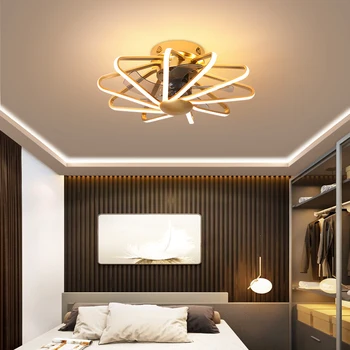 LED stropný ventilátor so Svetlami, diaľkové ovládanie spálňa decor ventilator lampa Obývacia izba Jedáleň 110v/220v LED stropný ventilátor lampa