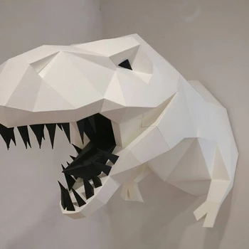 3D Dinosaura Zvierat Papier Model Hračka Domova Obývacia Izba Dekor DIY Papier Plavidlá Model Strany Darček Tyrannosaurus Rex Jurský